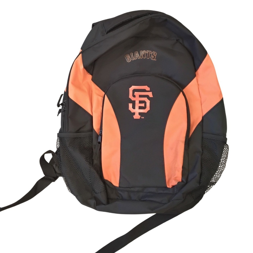 MLB San Francisco Giants Backpack Black Orange SF Logo Team Bag